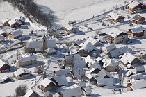 Saint Sorlin d'Arves - dorp vanuit de lucht 2