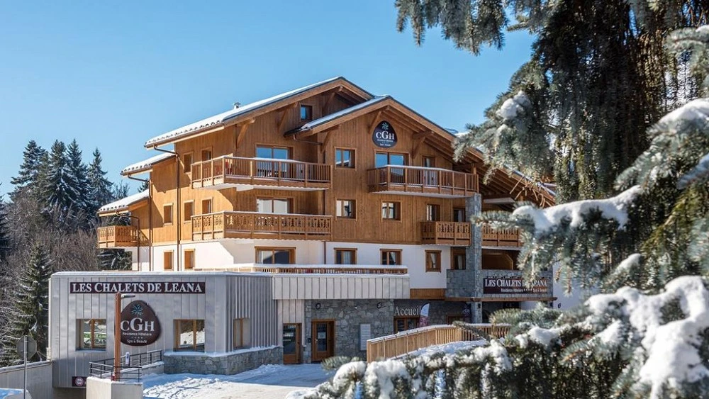 Zicht op accommodaties Les Chalets de Leana
