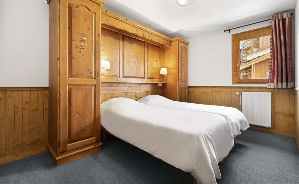 Les Balcons de Val Thorens Spa 9-kamer apt. voor max. 16 pers. slaapkamer met bed