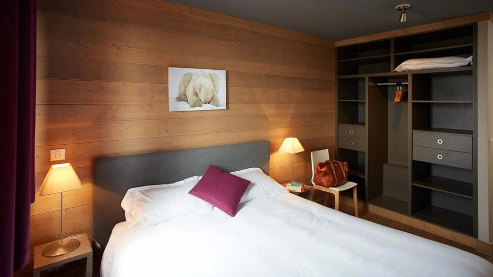 Les Chalets du Soleil CONTEMPORAINS - opbergkast en 2-persoonsbed