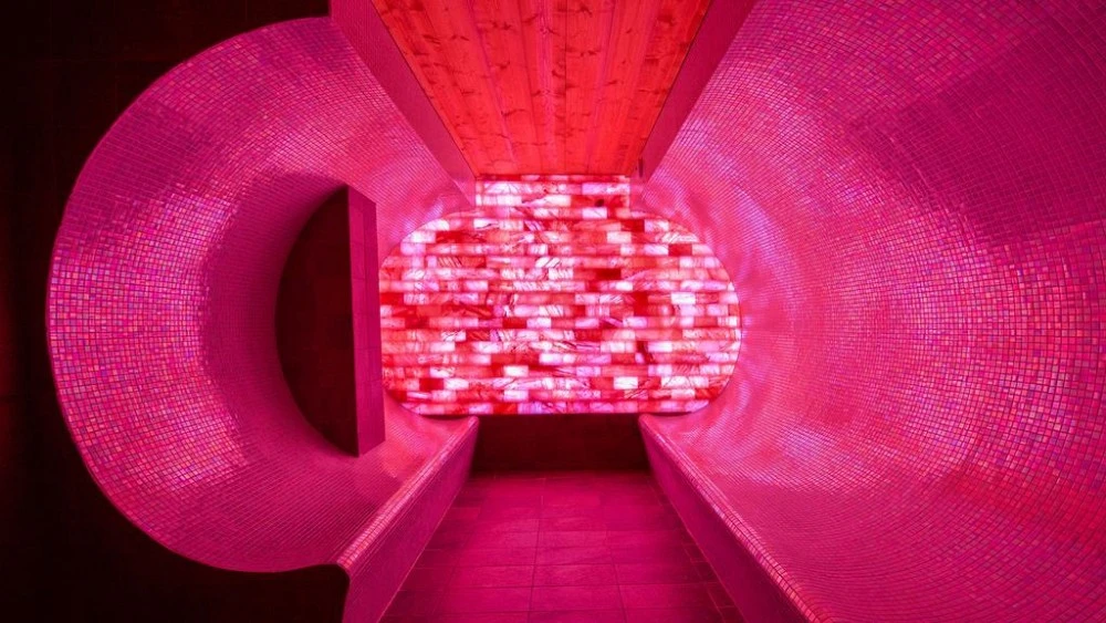 Roze sauna Les Chalets de Leana