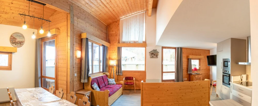 Chalet Le Grand Air - 4-kamer apt. + mezzanine voor max. 10 pers. (COMFORT) | APT04 - woonkamer