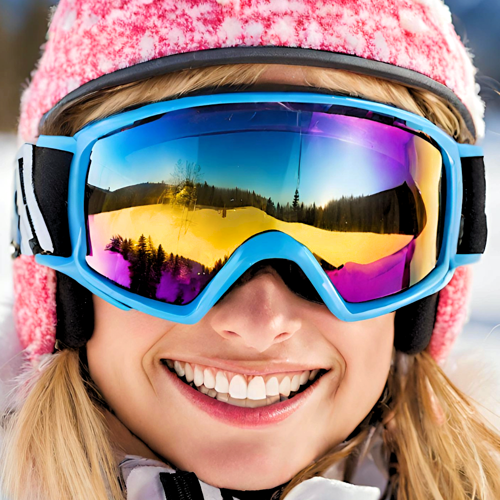 Vrolijk meisje met goggle