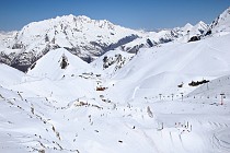 Les Deux Alpes - uitzicht op de piste