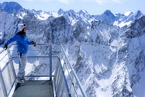 Les Deux Alpes - hangend uitkijkpunt in de bergen