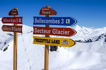 Les Deux Alpes - piste met wegwijsborden