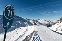 Val Thorens - wegwijsbord langs de piste