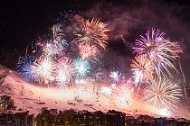 Val Thorens - vuurwerk in de bergen