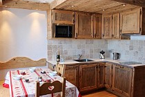 De keuken en eetgedeelte in Val thorens Immobilier particulier appartement