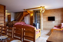 Les Balcons de Val Thorens Spa 7-kamer apt. voor max. 14 pers. eethoek, woonkamer