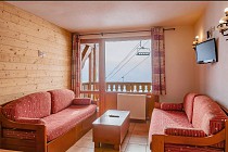  Les Balcons de Val Thorens spa 2-kamer apt. voor max. 4 pers. 2 meubilair, tv woonkamer