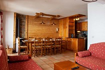 Les Balcons de Val Thorens 5-kamer apt. voor max. 10 pers.  SUPERIEUR 2 woonkamer, keuken, grote eettafel