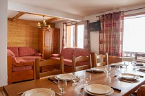 Les Balcons de Val Thorens Spa 5-kamer apt. voor max. 10 pers. SUPERIEUR 7 woonkamer, eethoek