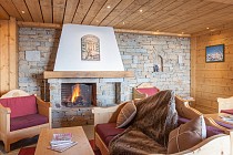 Les Chalets L'adonis - openhaard in de lounge