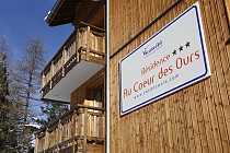 Au Coeur des Ours - chalet met uithangbord