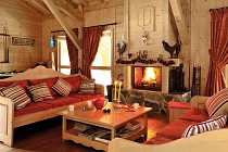 Les Fermes de Samoens - openhard in de woonkamer 