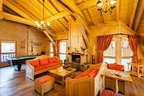 Les Fermes de Samoens - pooltafel in de ontbijtzaal