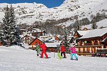 Saint Sorlin d'Arves - skien tussen de bergen