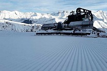 Saint Sorlin d'Arves - geprepareerde sneeuw op de piste