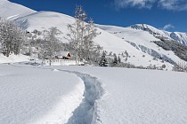 Saint Sorlin d'Arves - sneeuwspoor in de bergen