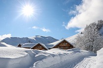 Saint Sorlin d'Arves - chalets in de sneeuw 1