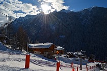 Les Chalets de la Ramoure - uitzicht op de piste en bergen