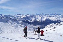 La Norma - piste bovenaan de berg