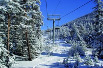 Val Cenis - Skilift tussen de bomen