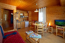 Les Chalets des Marmottes *** - Woonkamer, keuken en eethoek