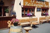 L'Oree des Pistes terras bij het restaurant